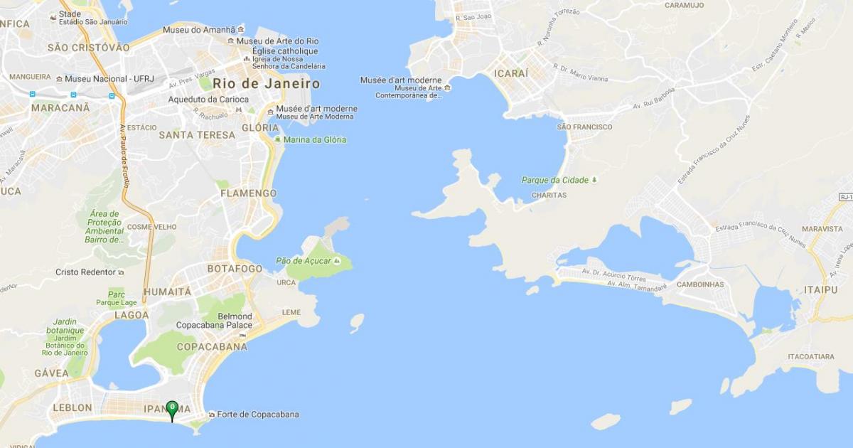 Harta e plazhit Ipanema