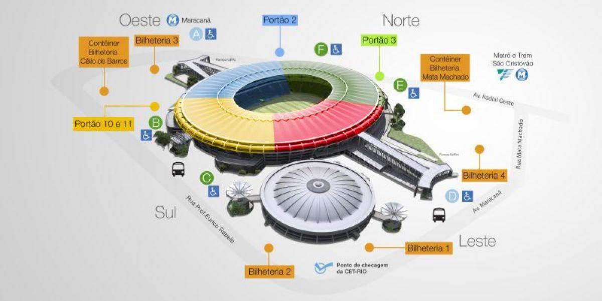 Harta e stadiumin Maracana