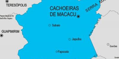 Harta e Cachoeiras de Macacu komunës