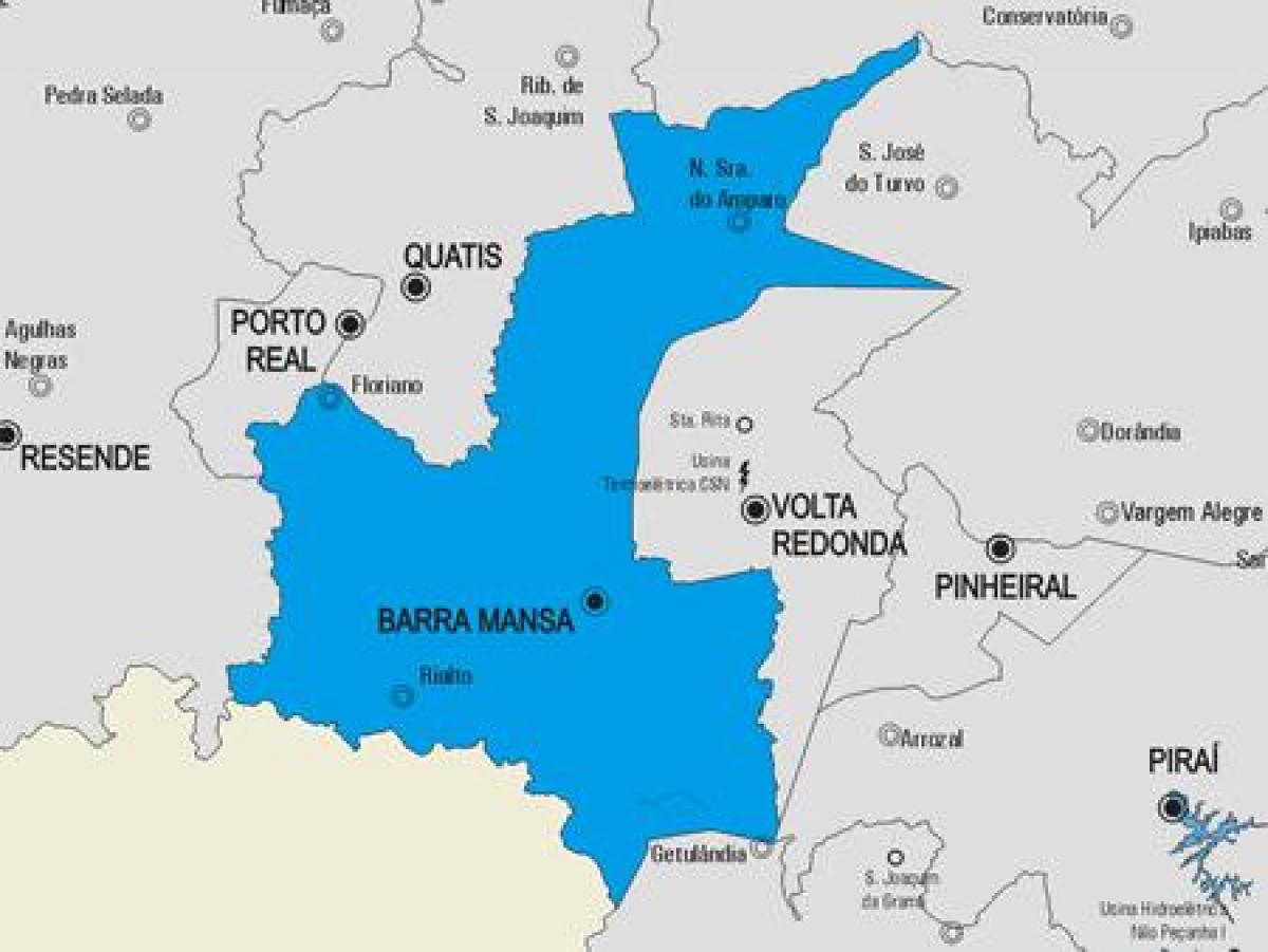 Harta e Barra Mansa komunës