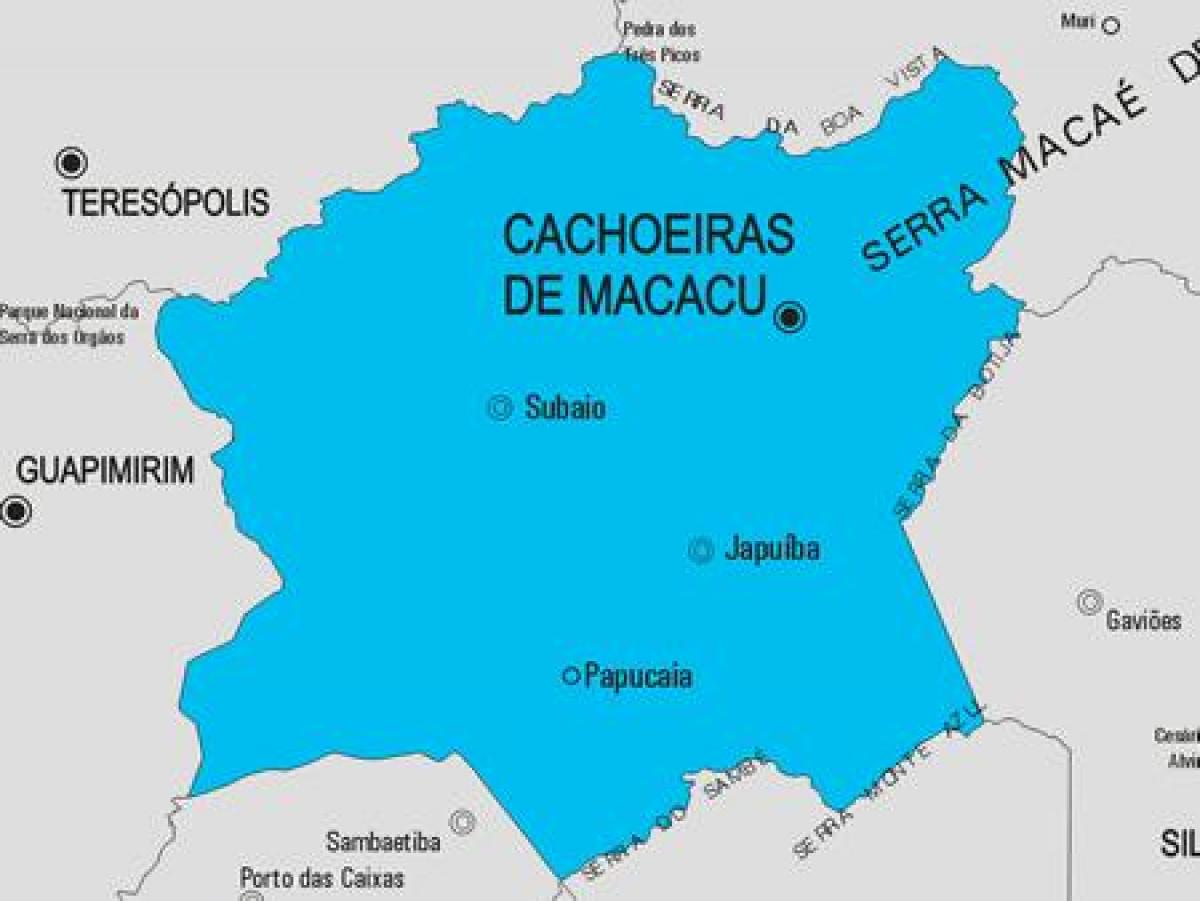 Harta e Cachoeiras de Macacu komunës