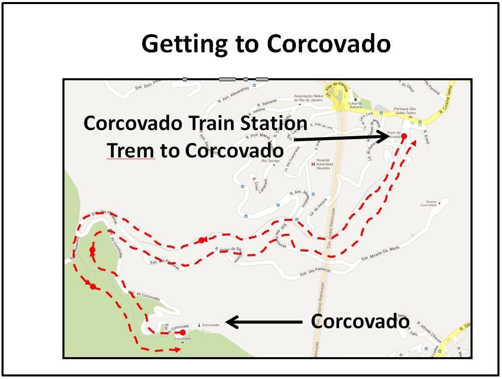 Harta e Corcovado tren