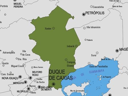 Harta e Duque de Caxias komunës