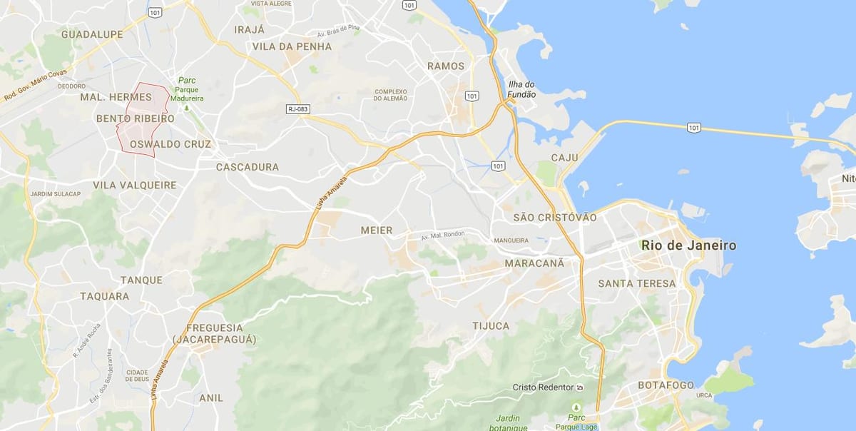 Harta e favela Bento Ribeiro