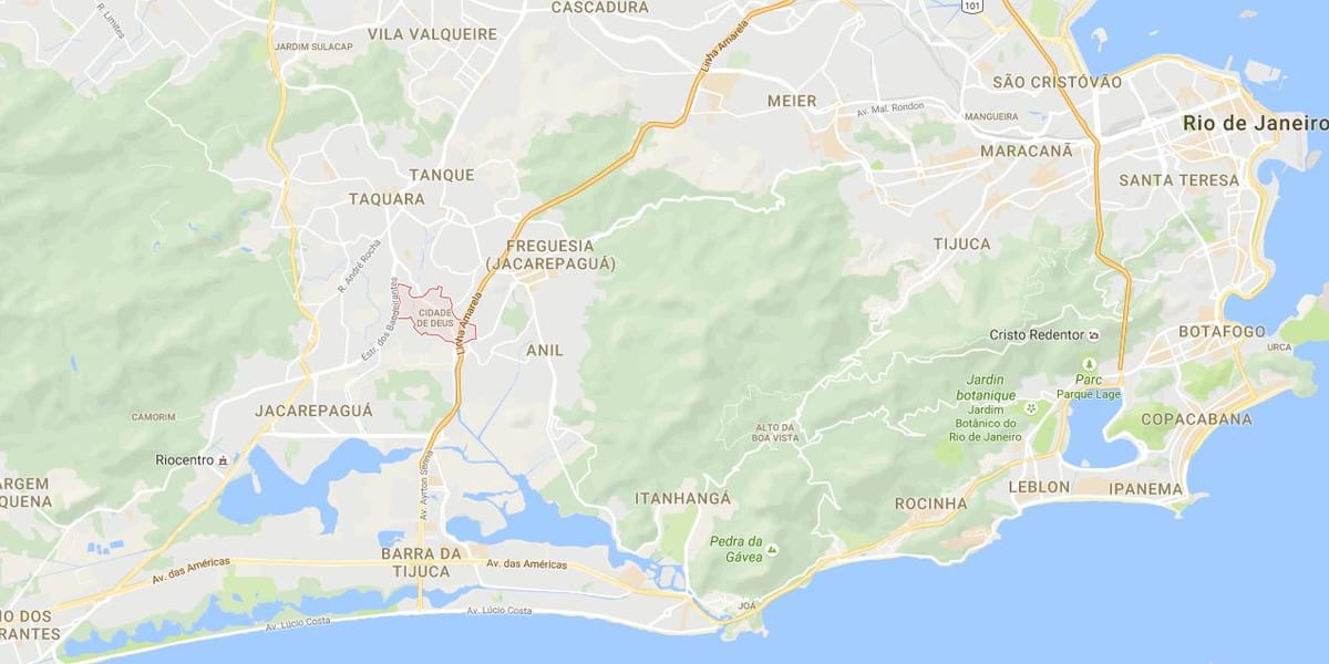 Harta e favela Cidade de Deus