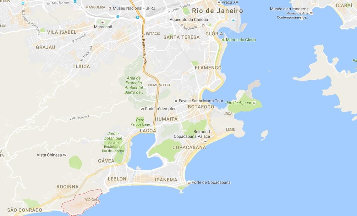 Harta e favela Vidigal