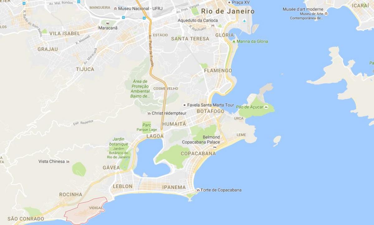Harta e favela Vidigal