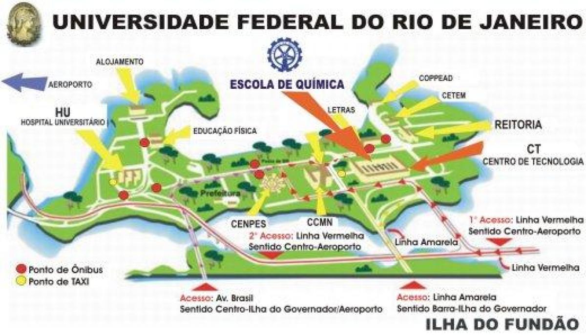 Harta e universitetit Federal të Rio de Janeiro