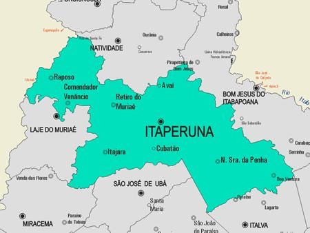 Harta e komunës Itaperuna