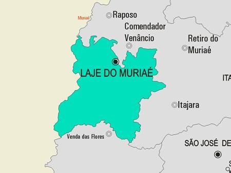 Harta e Laje a Muriaé komunës