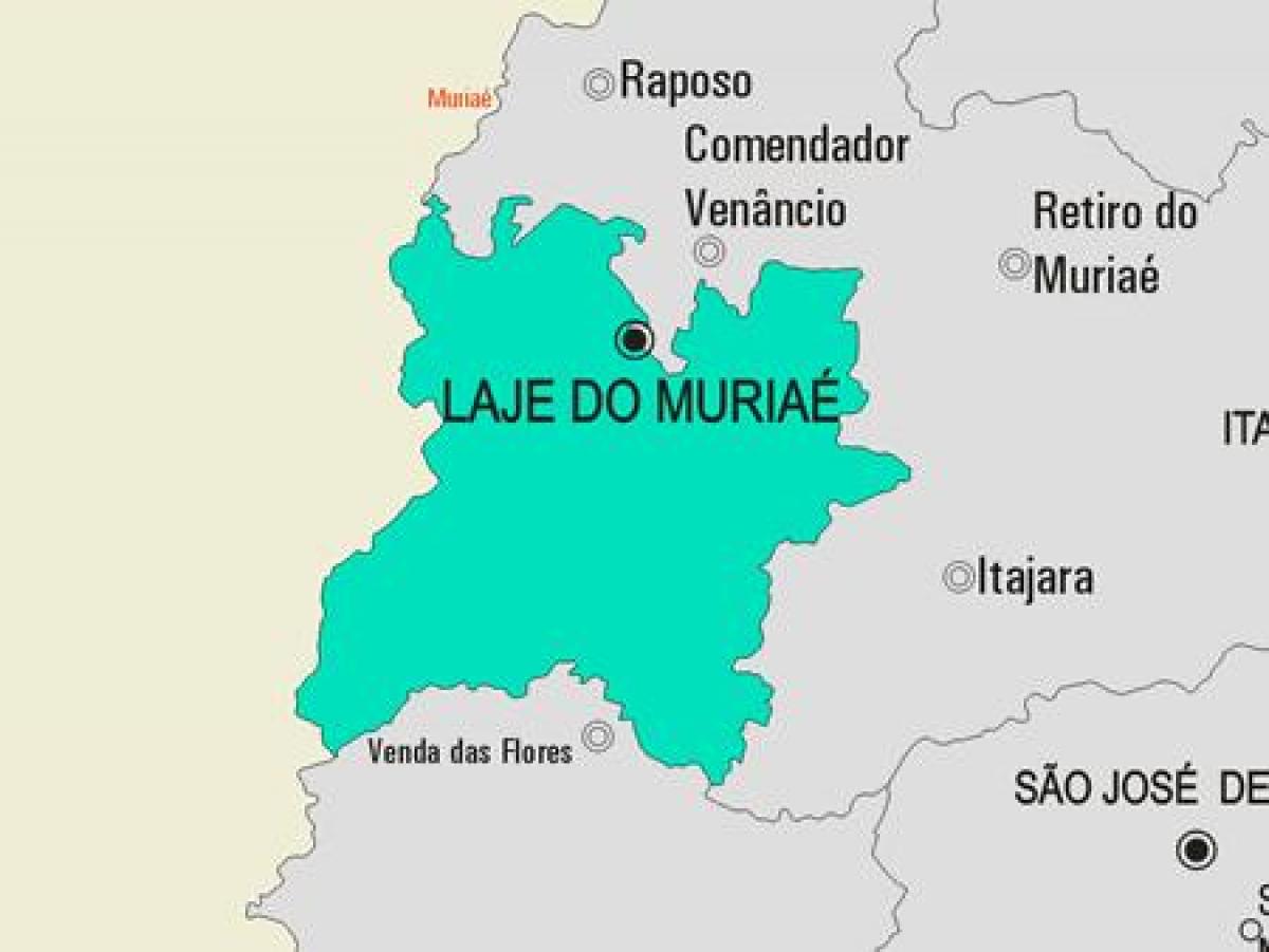 Harta e Laje a Muriaé komunës
