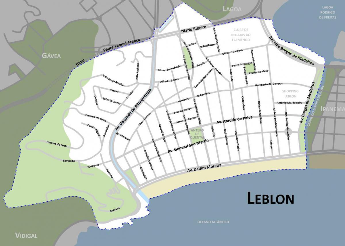 Harta e Leblon plazh
