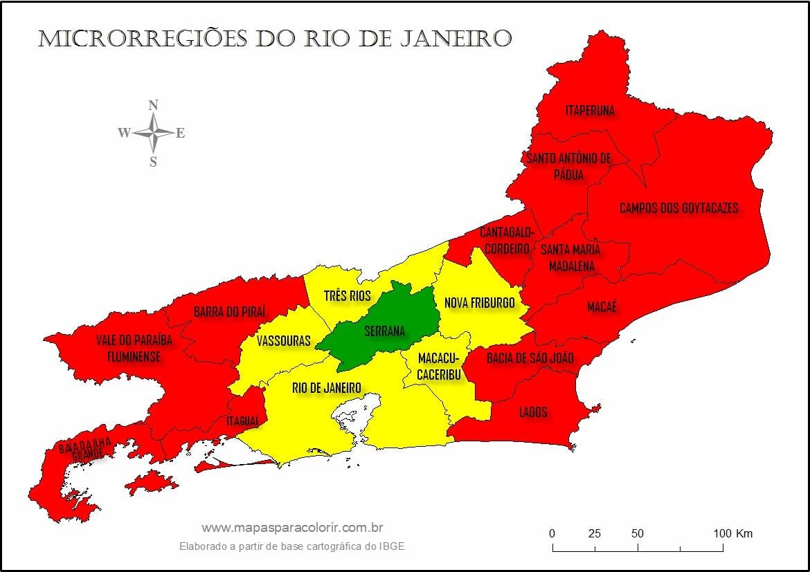 Harta e mikro-rajoneve të Rio de Janeiro
