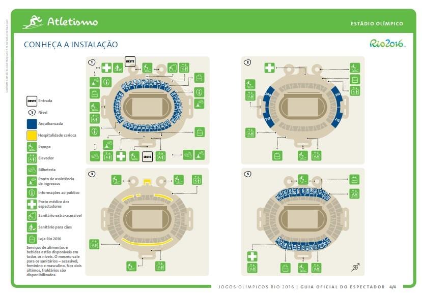 Harta e stadiumit olympique rio de janeiro