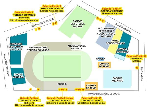 Harta e stadiumit San Januário
