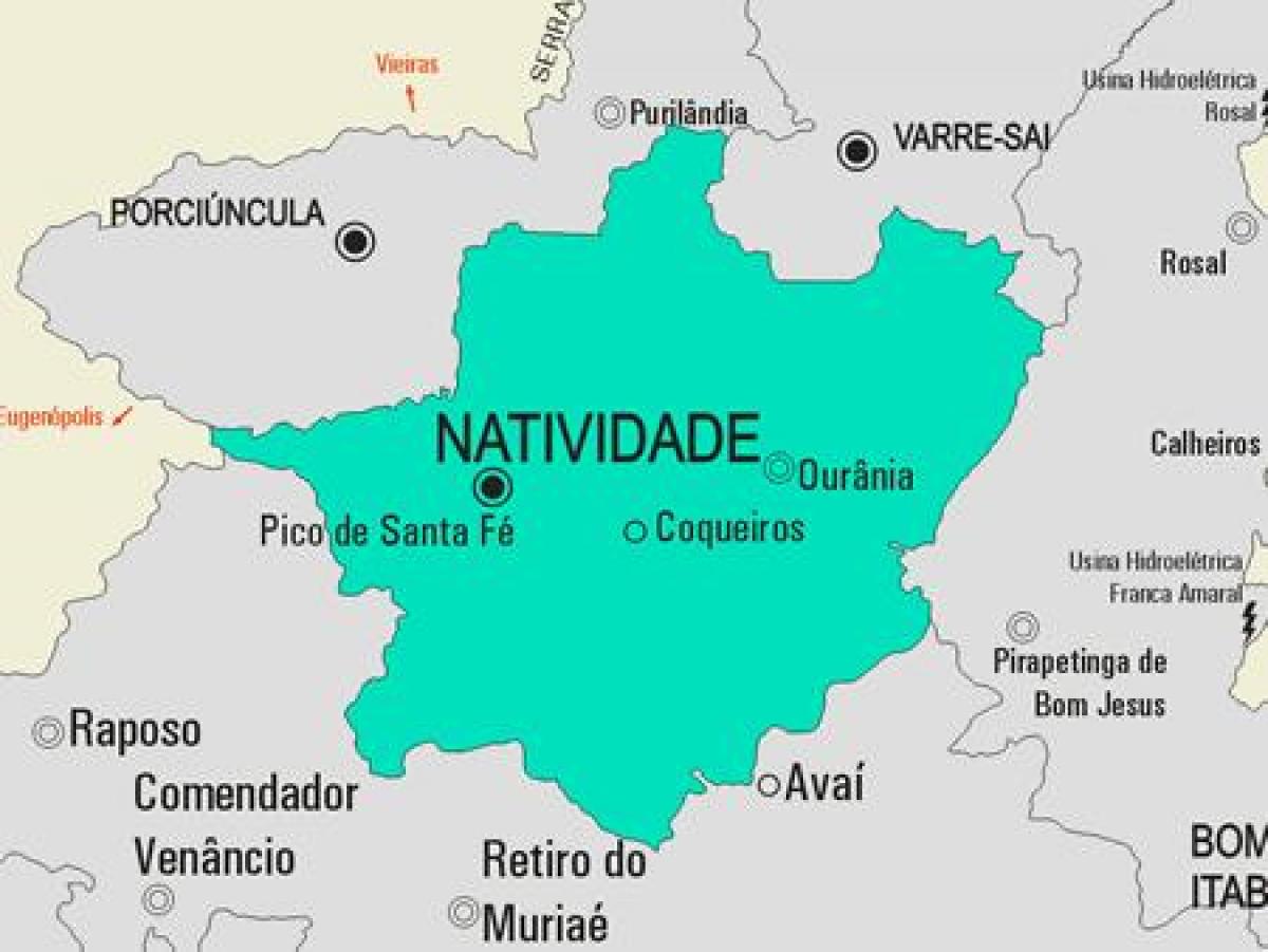 Harta e komunës Natividade