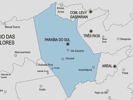 Harta e Paraíba a Sul komunës