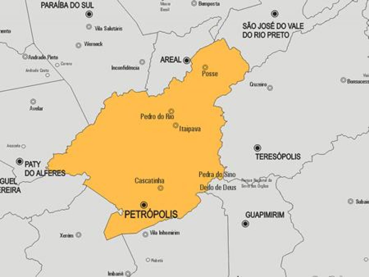 Harta e komunës Petrópolis