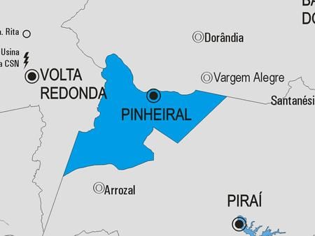 Harta e komunës Pinheiral