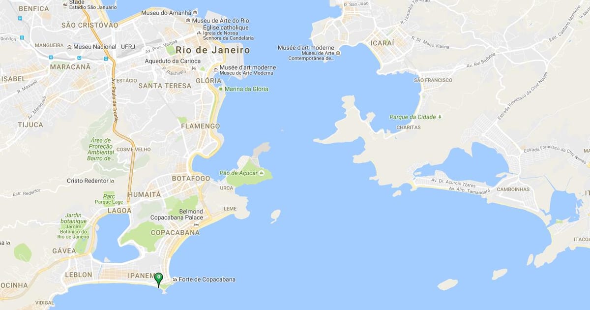 Harta e plazhit Arpoador