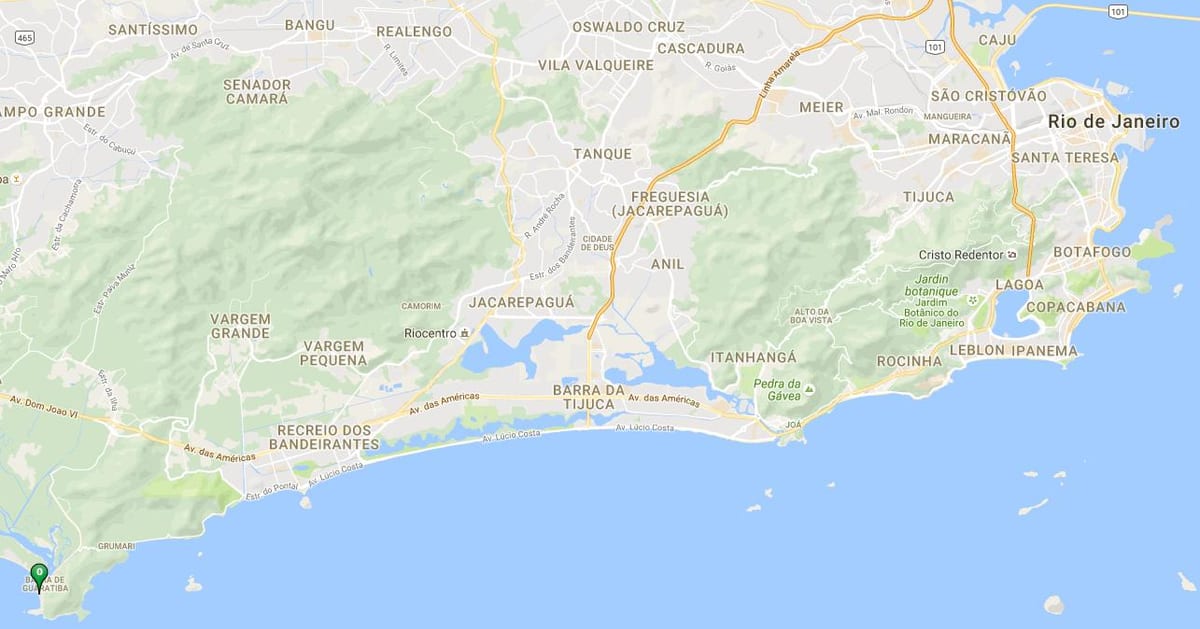 Harta e plazhit Barra de Guaratiba