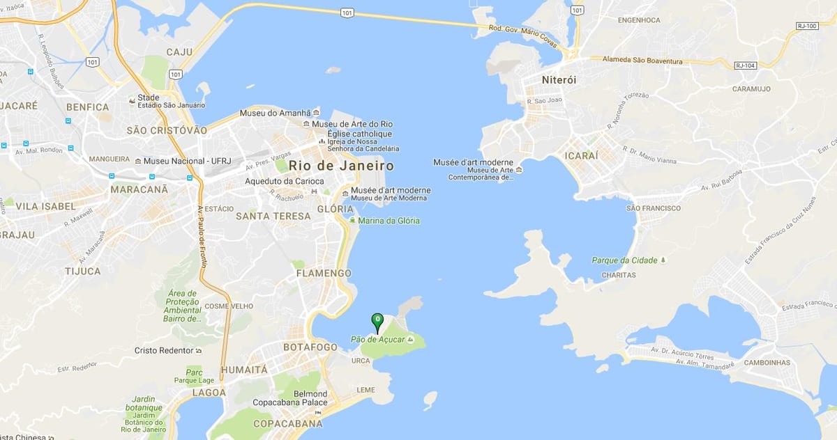 Harta e plazhit Urca