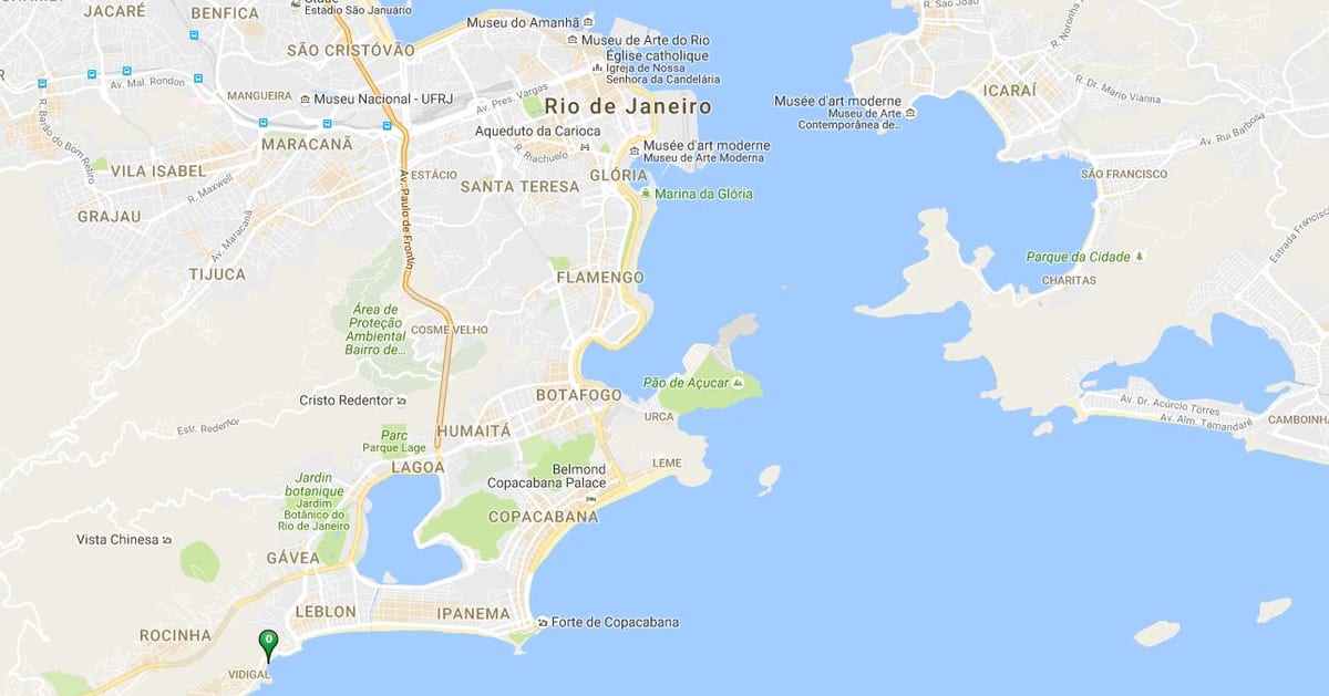 Harta e plazhit Vidigal