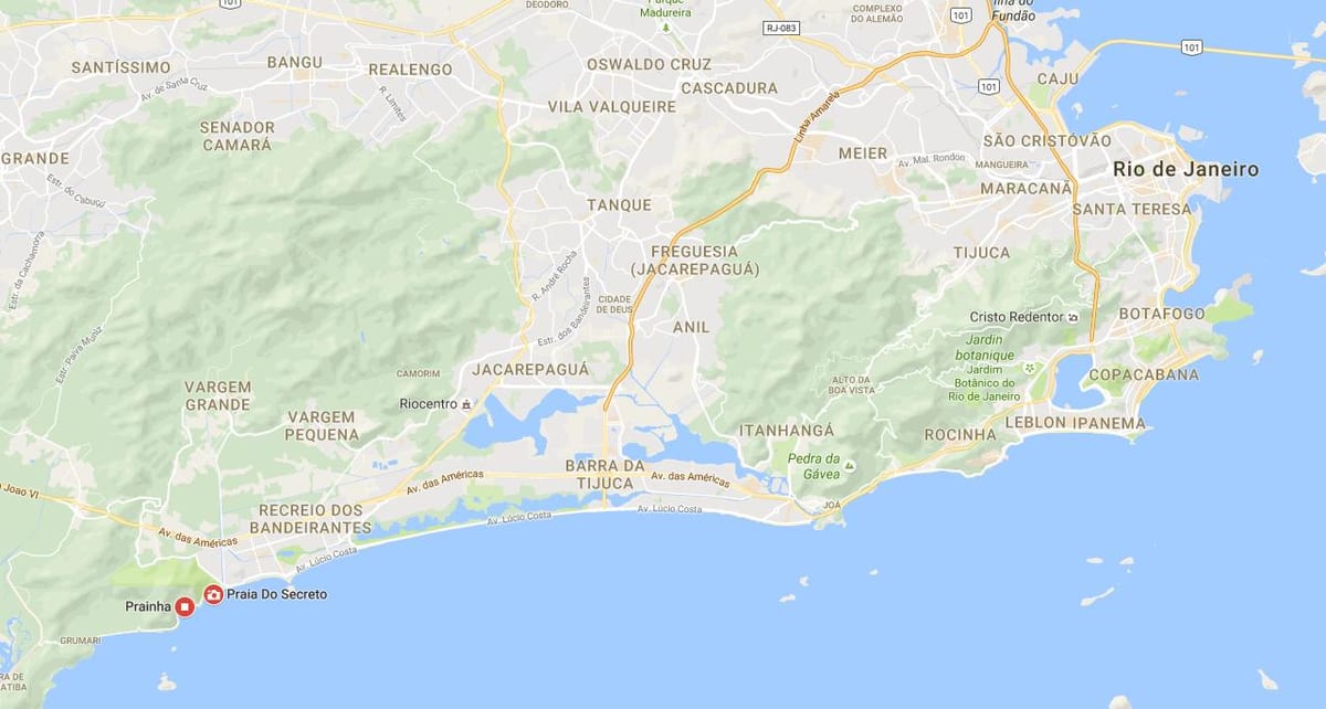 Harta e Prainha plazh
