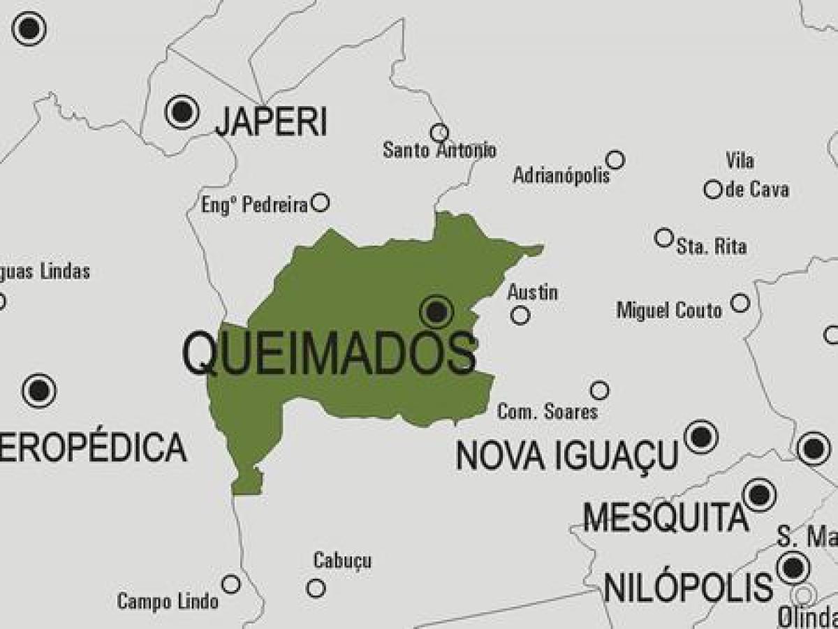 Harta e komunës Queimados