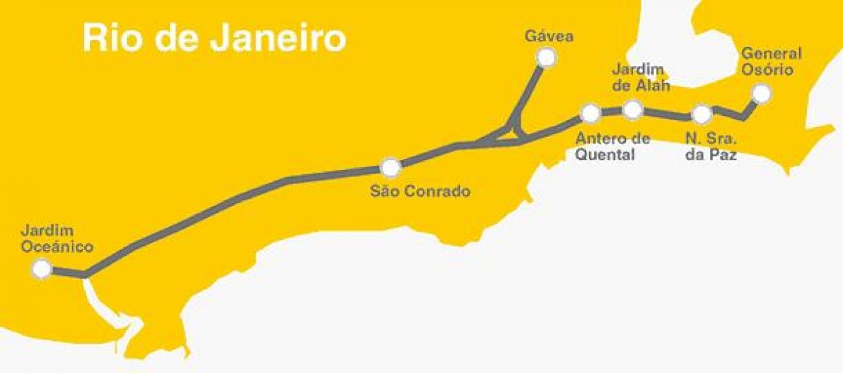 Harta e Rio de Janeiro metro - Line 4
