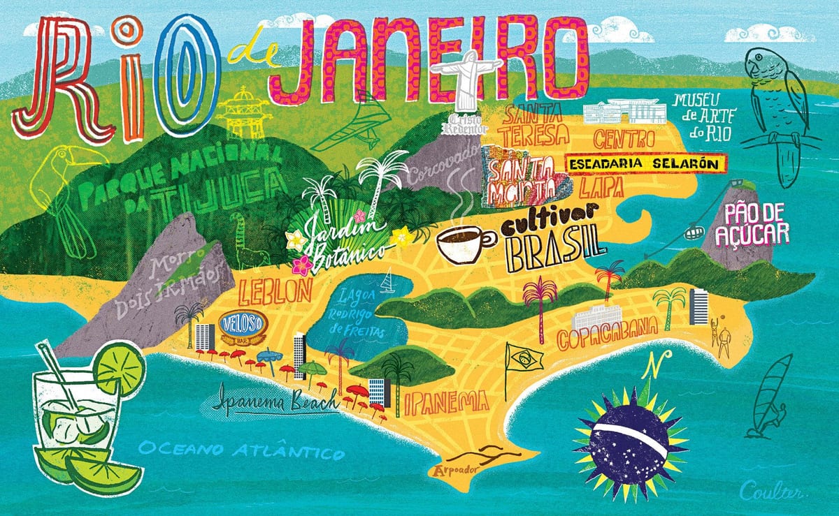 Harta e Rio de Janeiro sfond