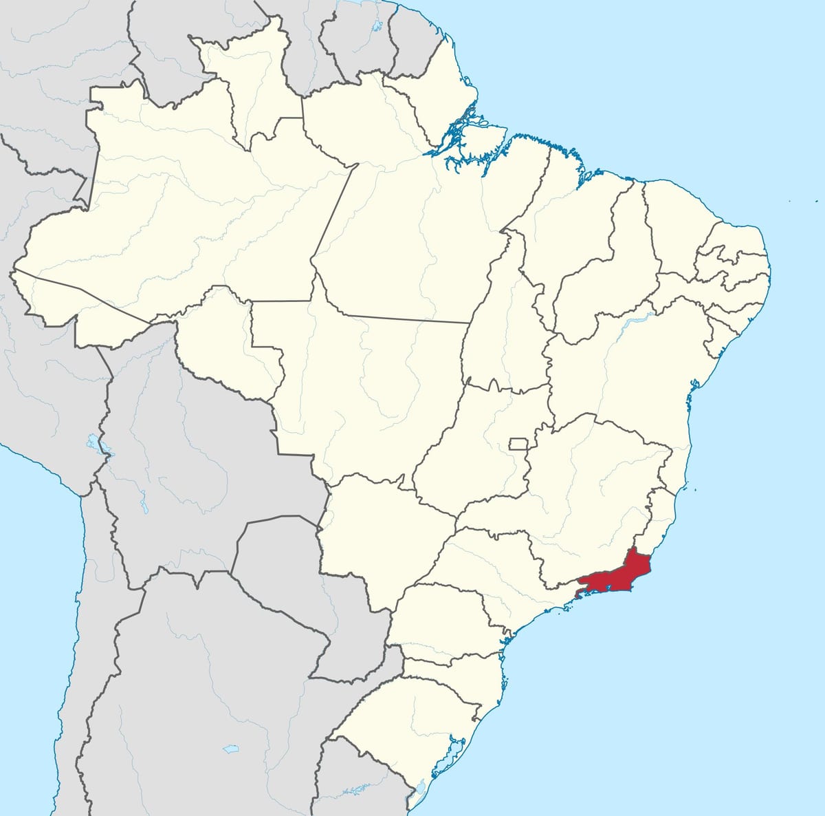 Harta e Shtetit të Rio de Janeiro