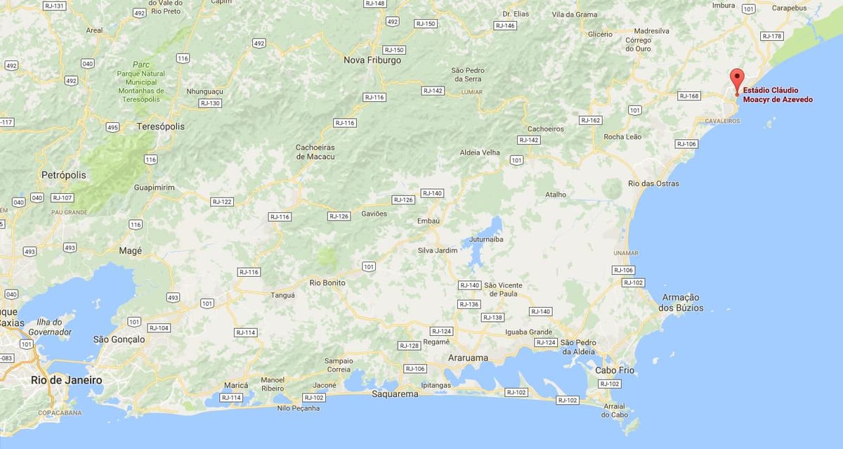 Harta e stadiumit Cláudio Moacyr de Azevedo