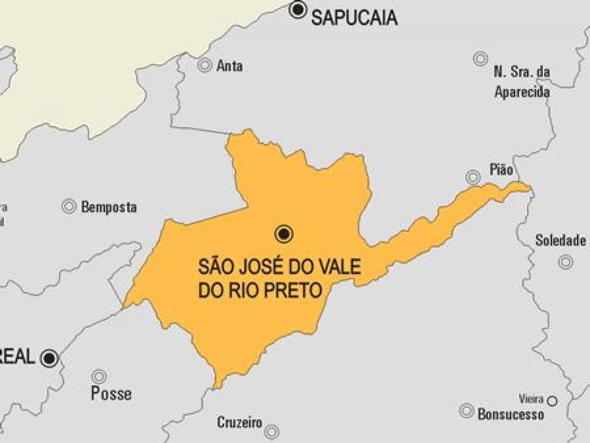 Harta e São José a Vale të bëjë Rio Preto komunës