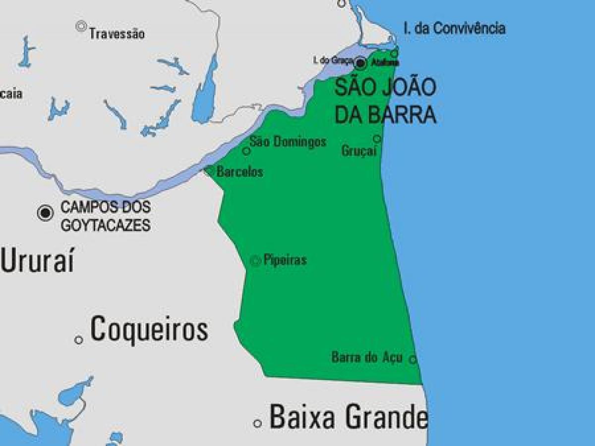 Harta e São João Barra da komunës
