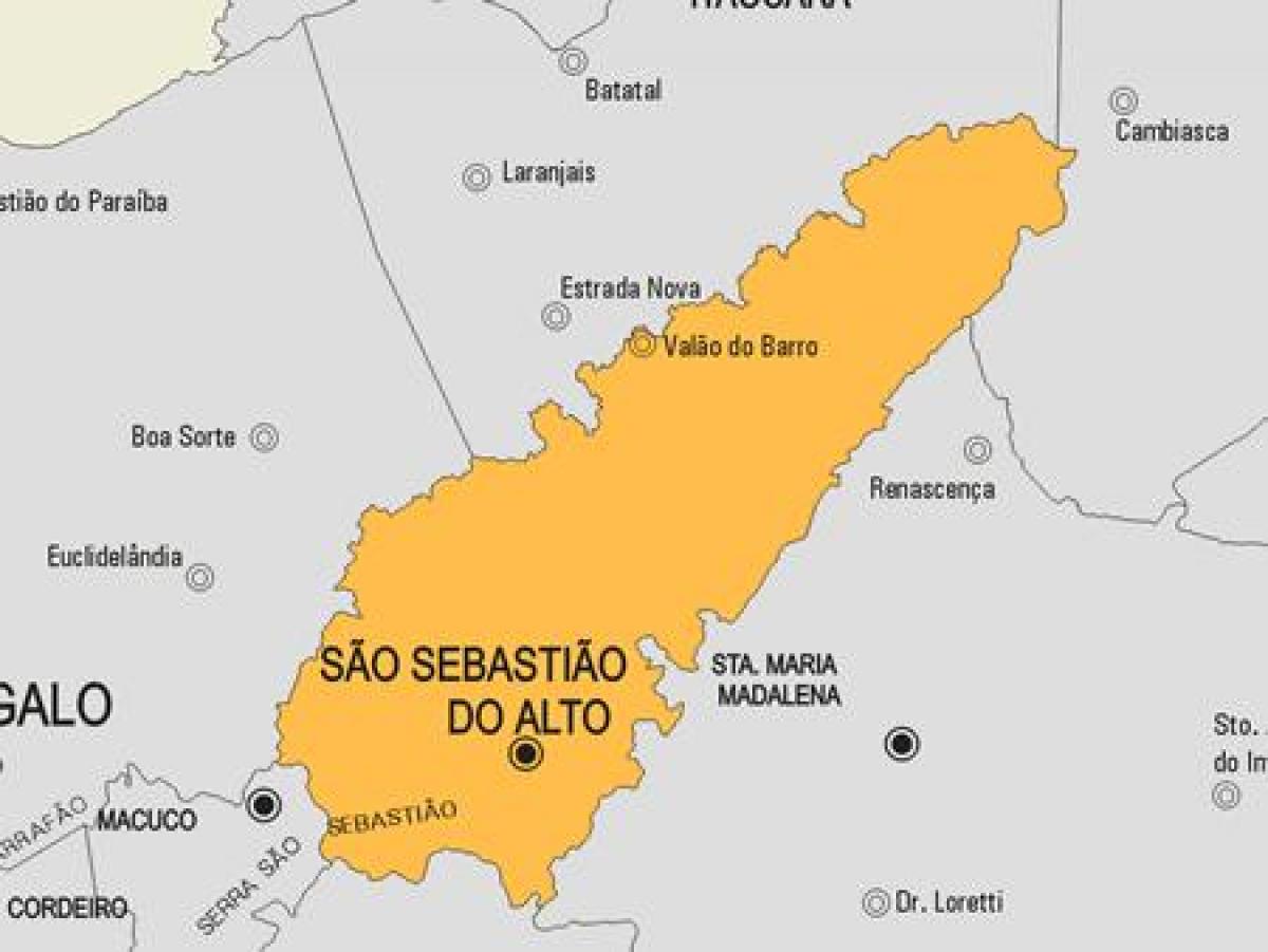 Harta e São Sebastião a Alto të komunës