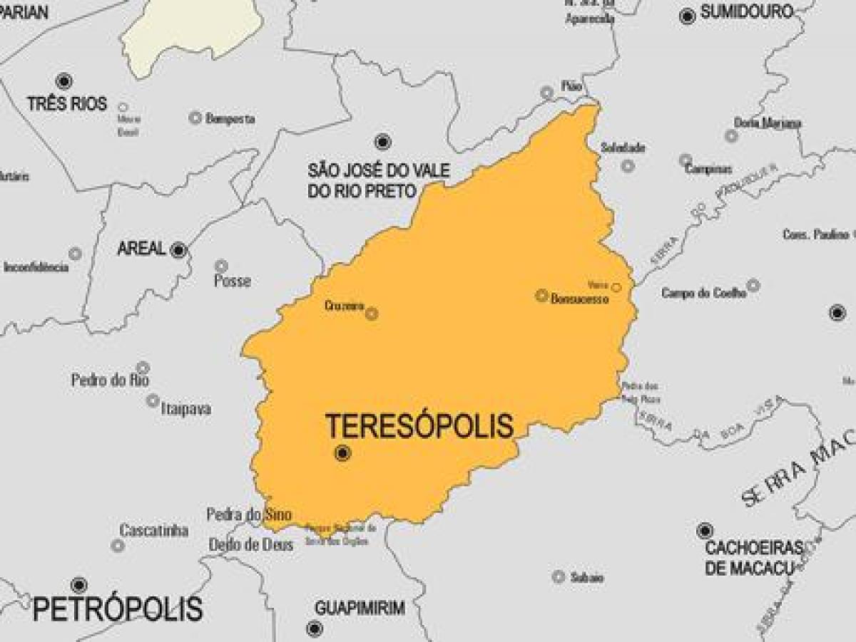 Harta e komunës Teresópolis