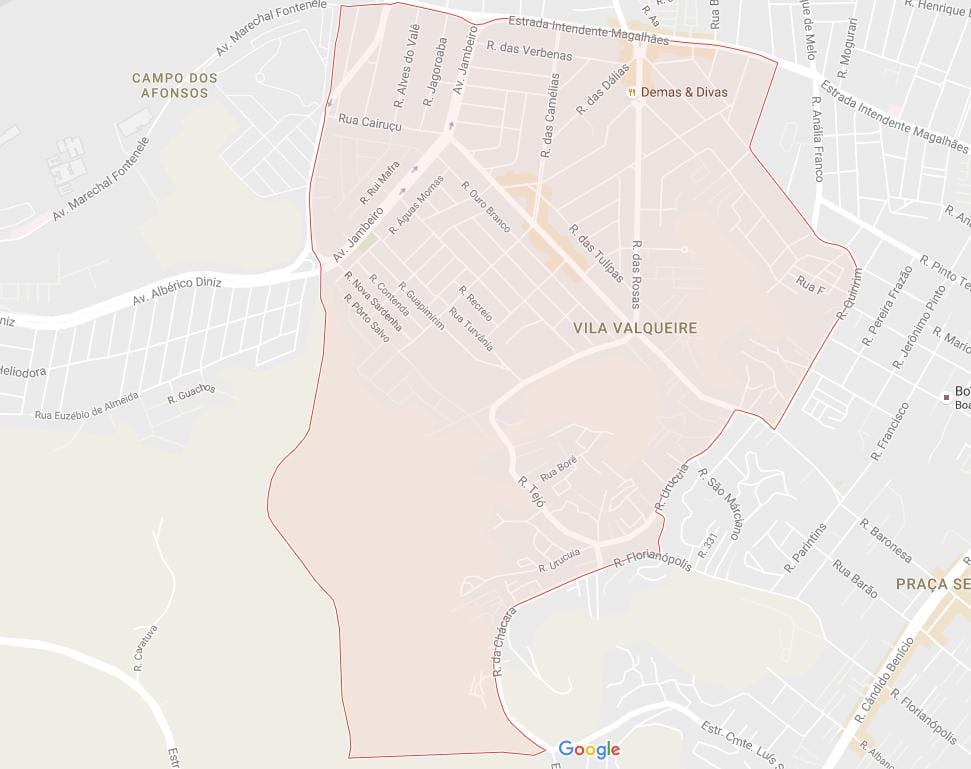 Harta e Vila Valqueire