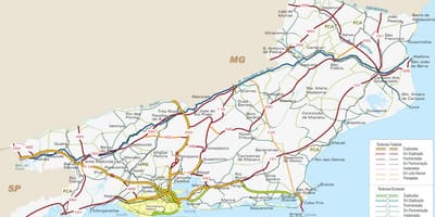 Harta e autostrada Rio de Janeiro