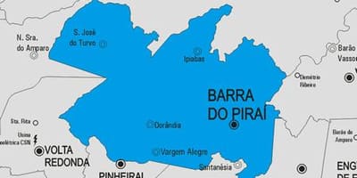 Harta e Barra të bëjë Piraí komunës