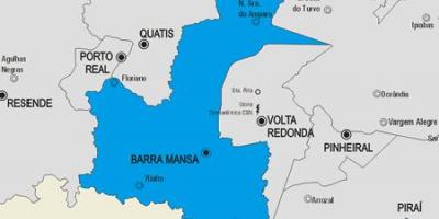 Harta e Barra Mansa komunës