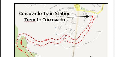 Harta e Corcovado tren