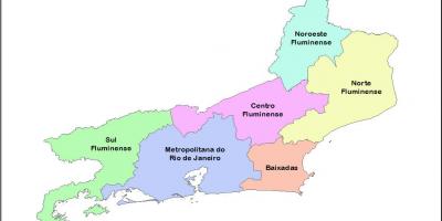 Harta e mesoregions Rio de Janeiro