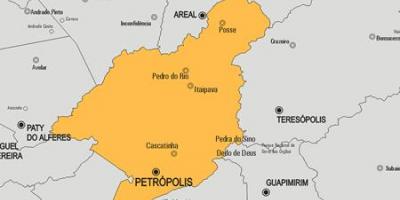 Harta e komunës Petrópolis