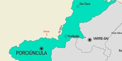 Harta e komunës Porciúncula