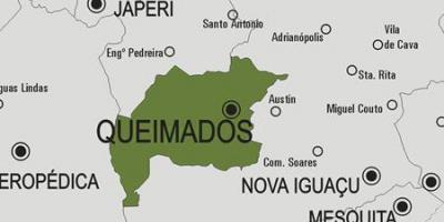 Harta e komunës Queimados