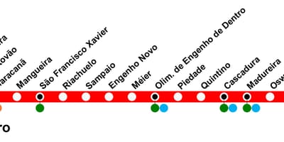 Harta e SuperVia - Line Deodoro