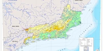Hartën topografike të Rio de Janeiro