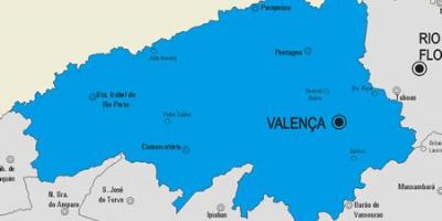 Harta e komunës Valença